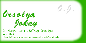 orsolya jokay business card